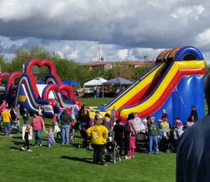 Obstacle course and 20-foot slide at Peoria AZ event